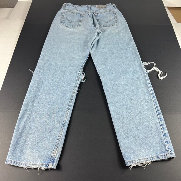 VTG 90s Levi's Silver Tab Jean Junior 28x30* Loose Blue Distressed Denim Tag 7Jr - Picture 10 of 16